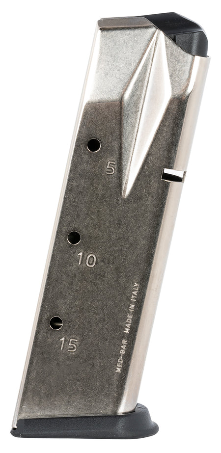 Mec-Gar MGP22815N 15-Round Extended 9mm Luger Magazine for Sig P228 Nickel Carbon Steel