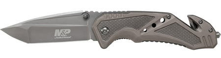 Smith & Wesson SWP11GCP M&P Rescue 3.79" Folding Tanto Plain 7Cr15MoV SS Blade Aluminum Handle with Pocket Clip