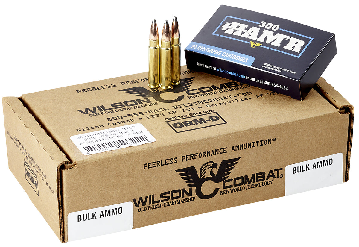 Wilson Combat A300HMR150BTSP HAM'R Speer Boat Tail Soft Point  150 Grain .300 HAM'R