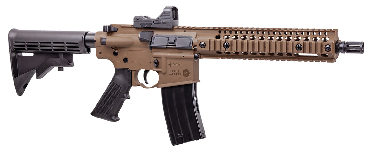 Crosman CFAR1X Full Auto R1 CO2 BB Air Rifle .177 Cal 25rd FDE/Black