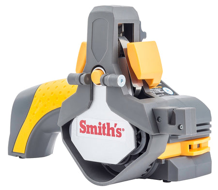 Smiths Products 50969 Cordless Electric Knife & Tool Sharpener – Fine/Medium/Coarse Ceramic, Gray/Yellow