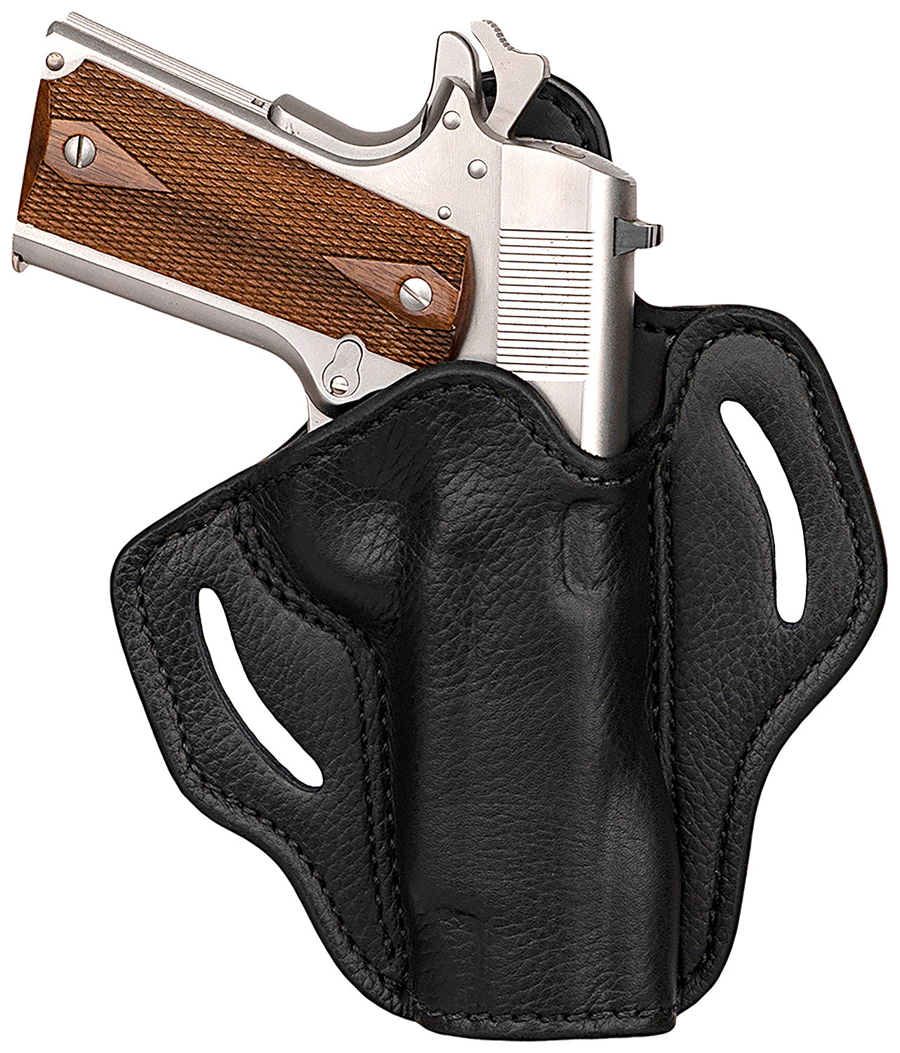 1791 Gunleather Ultra Custom OWB Holster Size 01 Night Sky Black Leather Belt Clip - 1911 Right Hand