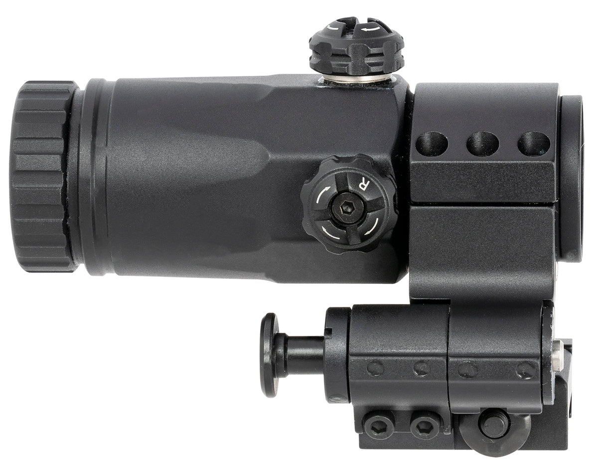 Meprolight USA 8014000400 MX3-F Black 3x Magnifier Push Button Flip-to-Side for Reflex Sights