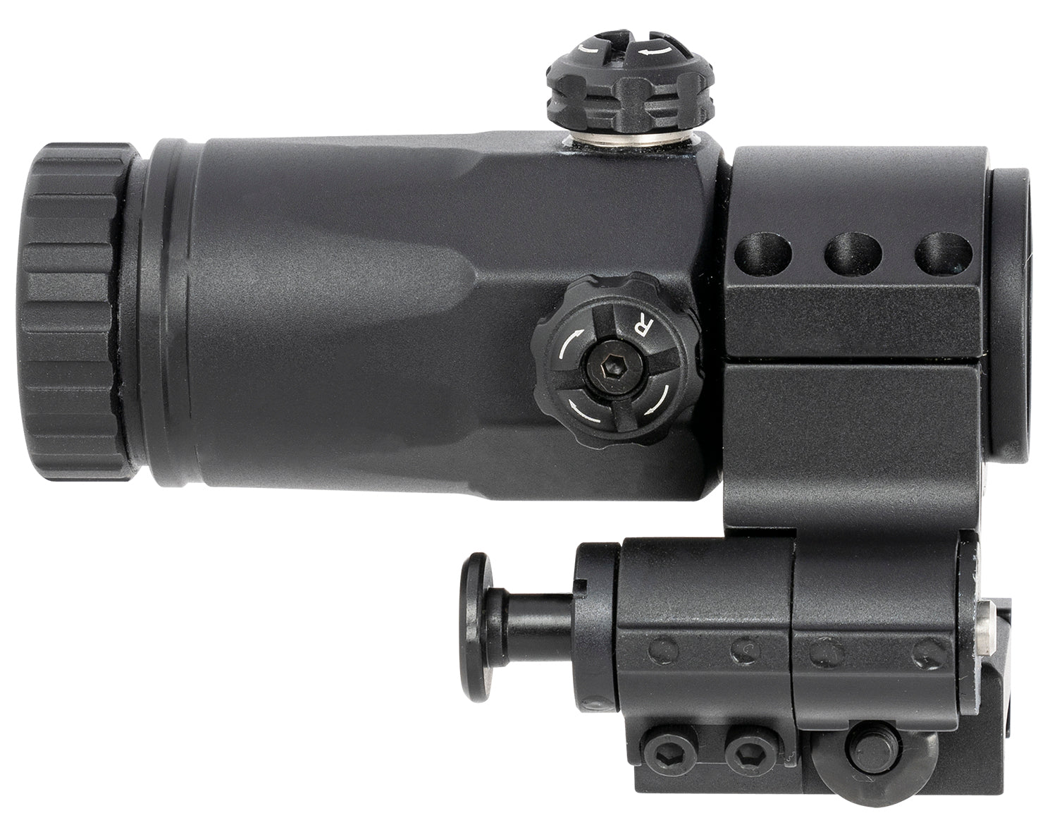 Meprolight USA 8014000400 MX3-F Black 3x Magnifier Push Button Flip-to-Side for Reflex Sights