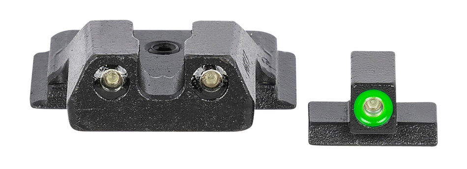 Meprolight Hyper-Bright Green Tritium Front & Green Tritium Black Outline Rear Sight Set for S&W M&P Shield