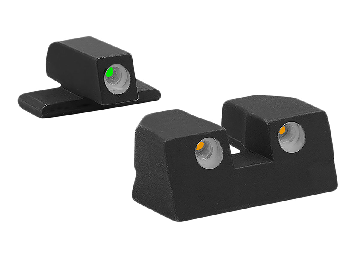 Meprolight Tru-Dot Green Tritium White Outline Front & Orange Tritium White Outline Rear Sig P226/P320
