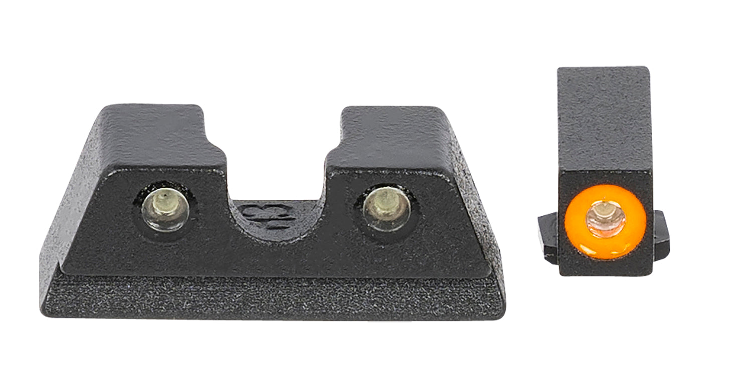 Meprolight Hyper-Bright Green Tritium Orange Outline Night Sight Set for Glock 42/43