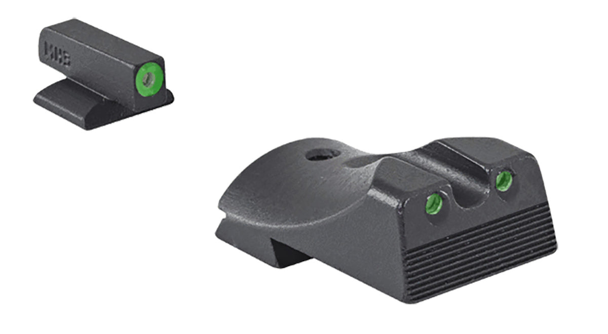Meprolight Hyper-Bright Green Tritium Green Outline Night Sight Set for Kimber 1911 Slant