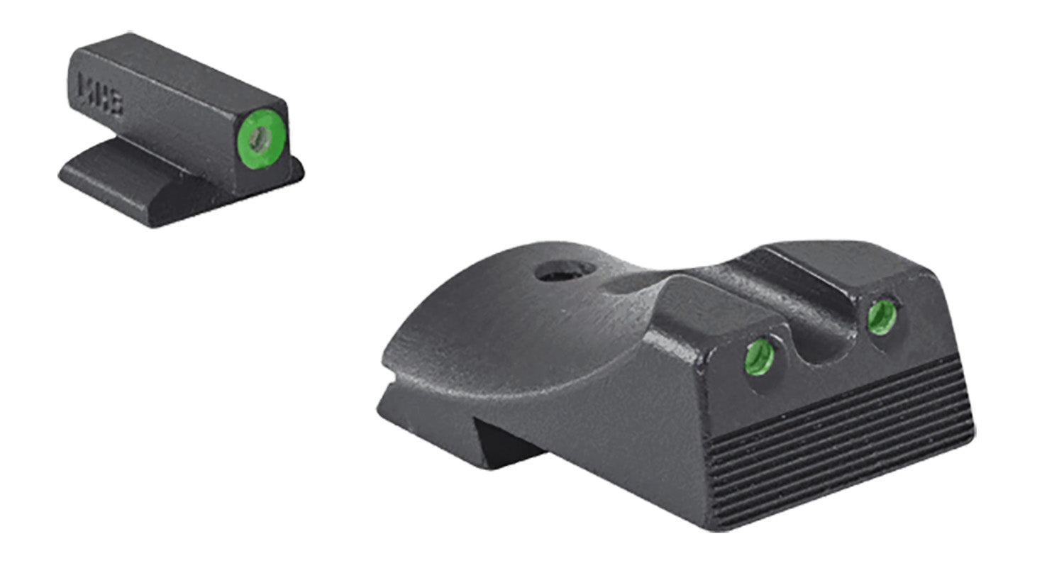 Meprolight Hyper-Bright Green Tritium Green Outline Night Sight Set for Kimber 1911 Slant