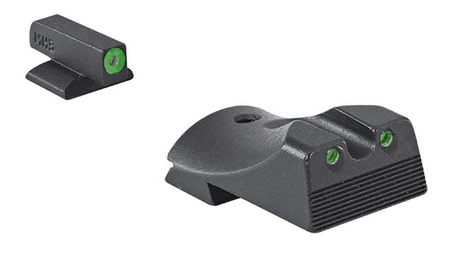 Meprolight Hyper-Bright Green Tritium Green Outline Night Sight Set for Kimber 1911 Slant