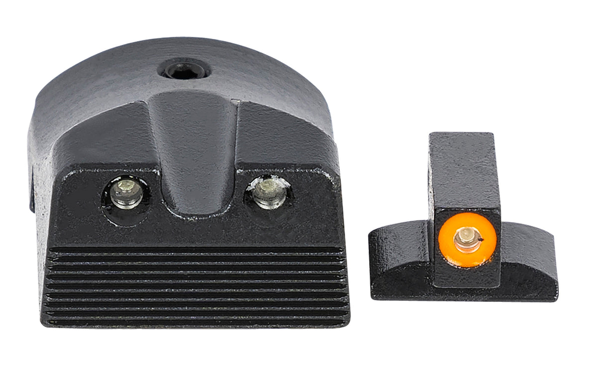 Meprolight Hyper-Bright Green Tritium Orange Outline Night Sight Set for Kimber 1911 Slant