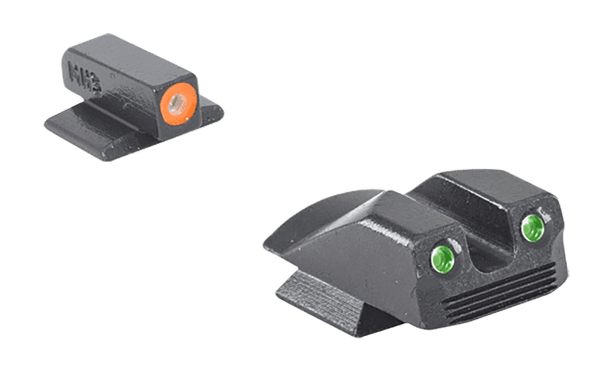 Meprolight USA 412293131 Hyper-Bright Night Sight Set Green Tritium/Orange Front for Kimber 1911 Micro