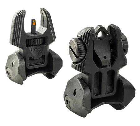 Meprolight USA 403220 FRBS Flip-Up Sight Set Black AR-15 Orange Tritium Front/Green Tritium Rear