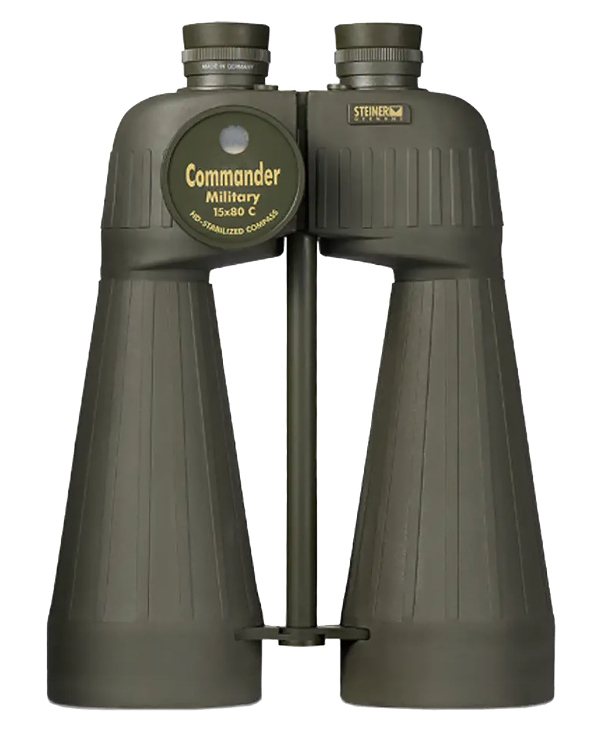 Steiner 2693 M1580 Reticle & Compass 15x80mm Binocular, Range Finding Reticle, Floating Prism, Sports-Auto Focus, OD Green Makrolon w/Rubber Armor