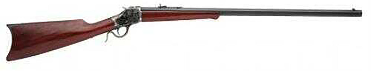Taylors & Company 550147 1885 High Wall Full Size 45 Colt (LC) 1 Shot, 30" Blued Steel Barrel, Color Case Hardened Steel Receiver, Walnut Fixed Walnut Stock, Right Hand