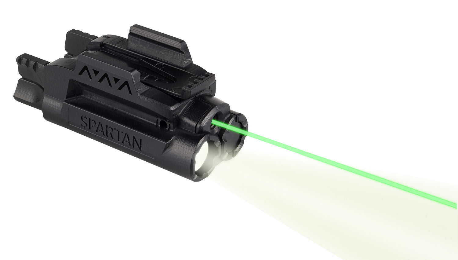 LaserMax SPSCG Spartan Green Laser with 120-Lumen White LED Light Black