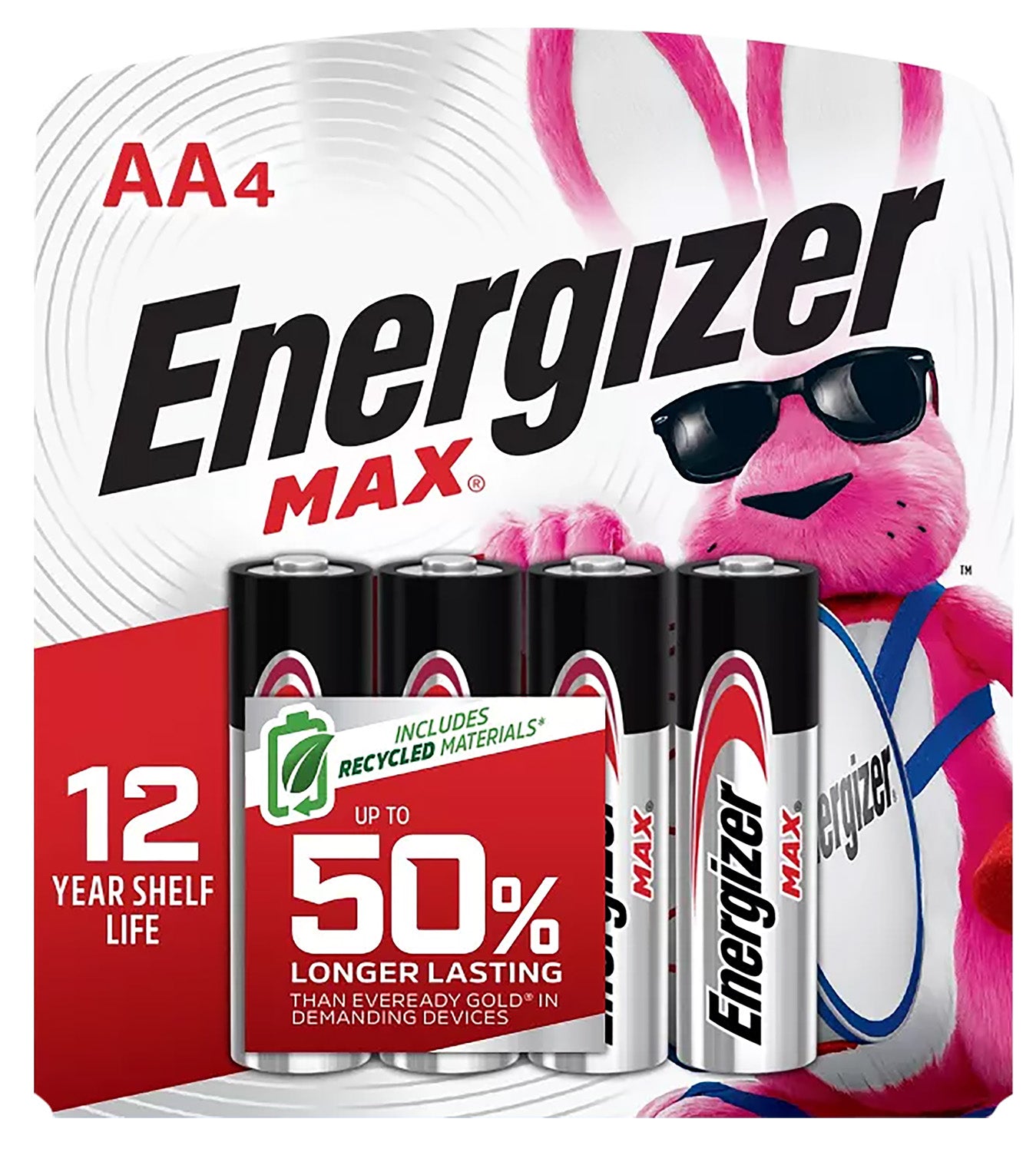 Energizer E91BP4 MAX AA Alkaline Batteries 1.5V 4-Pack