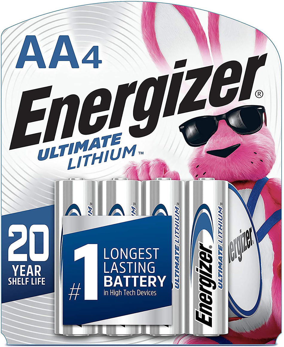 Energizer L91SBP4H3 Ultimate Lithium AA Batteries 1.5V 4-Pack