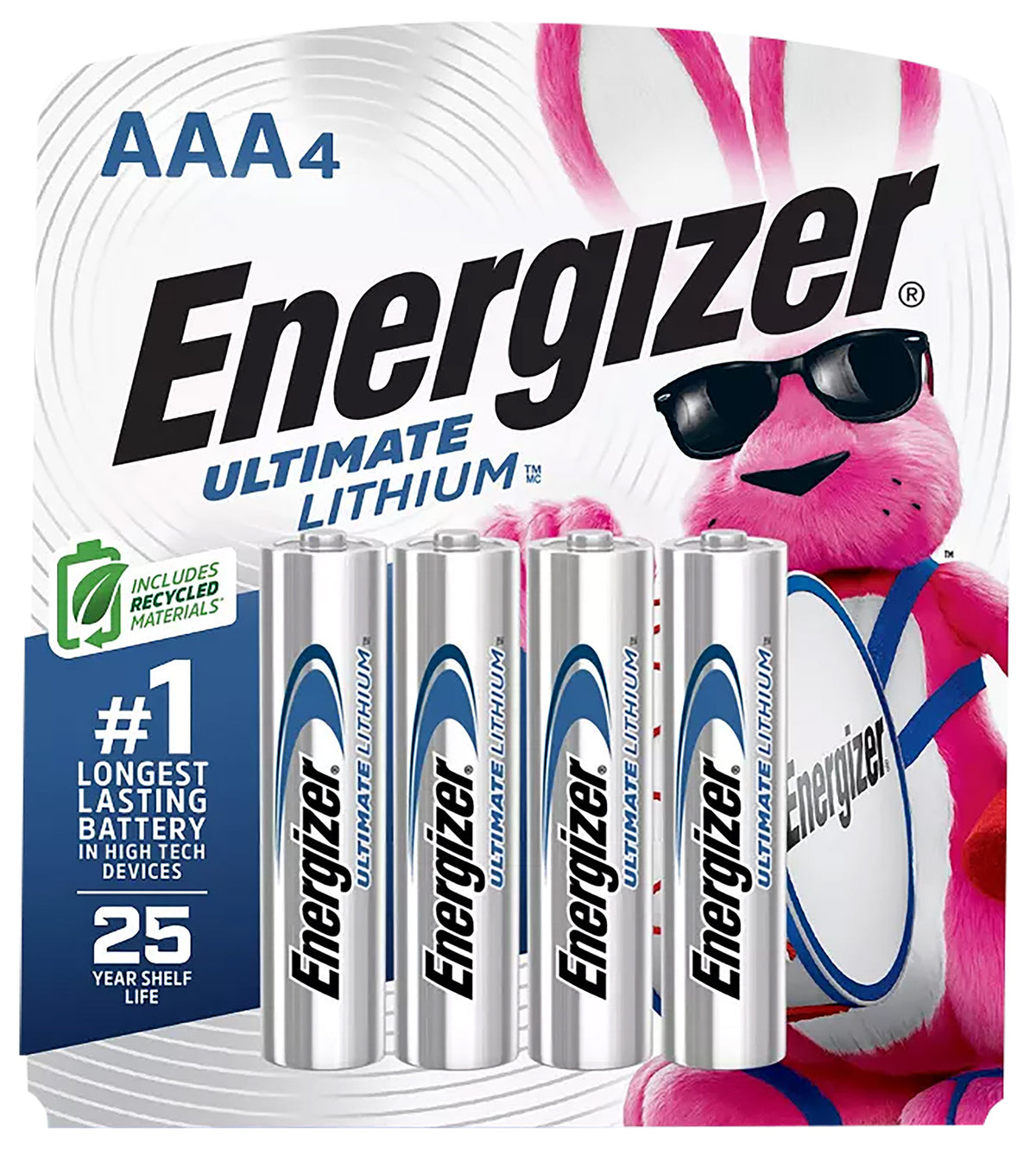 Energizer L92SBP4H3 Ultimate Lithium AAA Batteries 1.5V 4-Pack