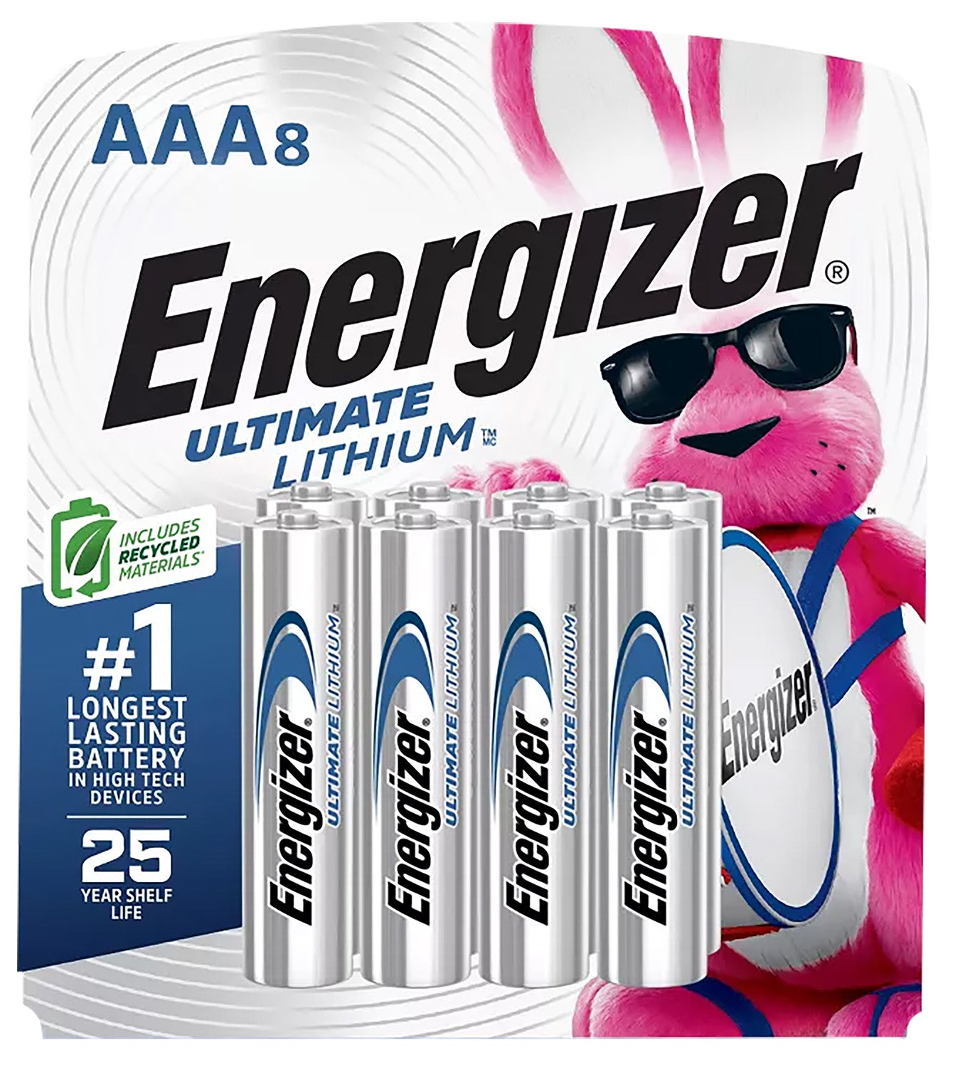 Energizer L92SBP8H3 Ultimate Lithium AAA Batteries 1.5V 8-Pack