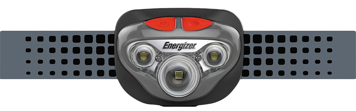 Energizer HDDIN32E Vision HD+ Focus LED Headlamp 400 Lumens Red/White Gray 85 Meter Beam
