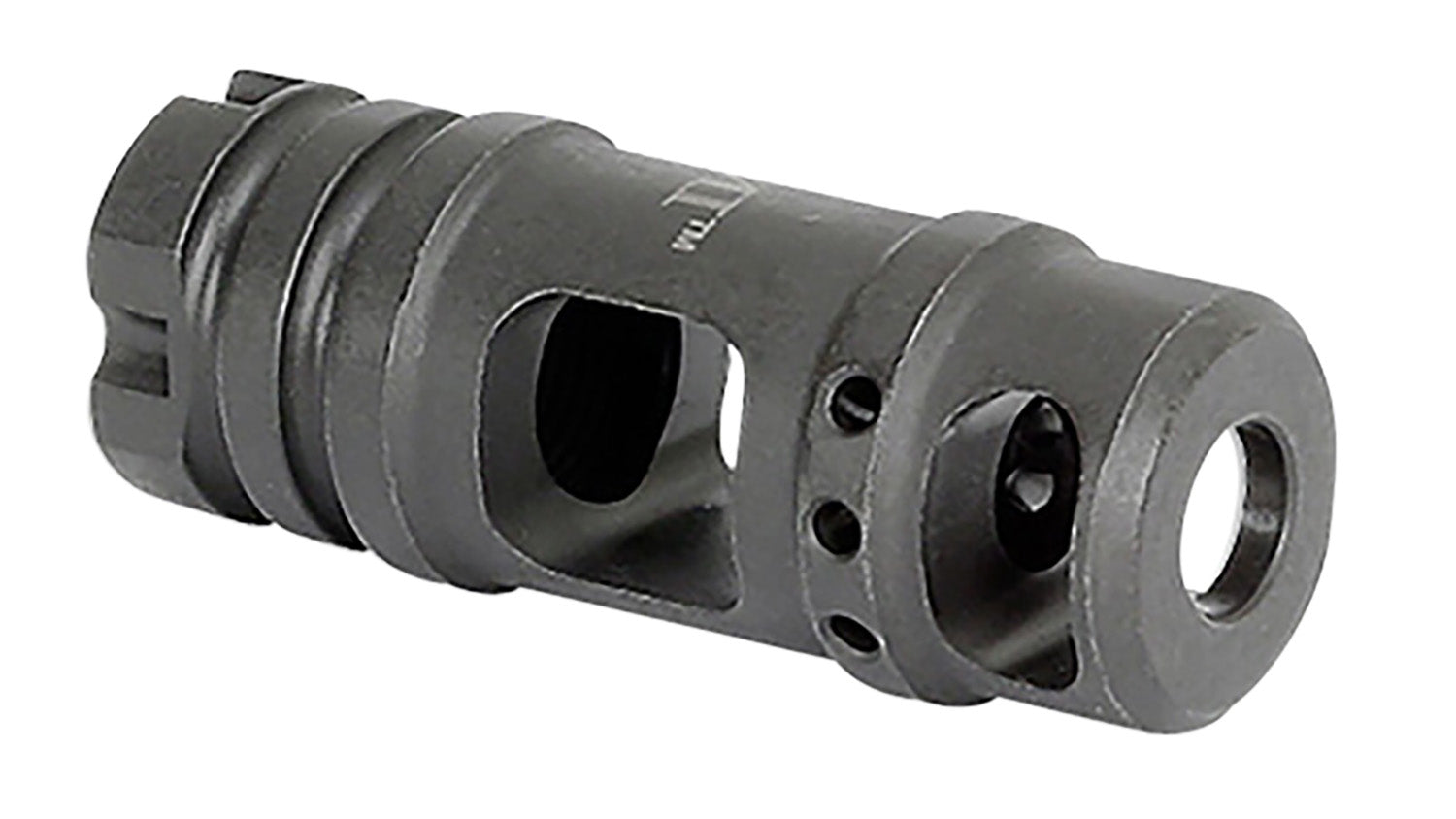 Midwest Industries MIMB6 AK Muzzle Brake Black Phosphate Steel M14x1 LH Threads for 30 Cal AK-Platform