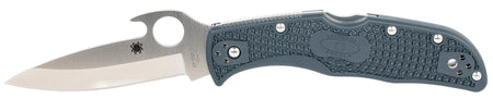 Spyderco Endela Lightweight Folding Knife 3.41" VG-10 Plain Clip Point Blade Blue/Gray FRN Handle C243PGYW