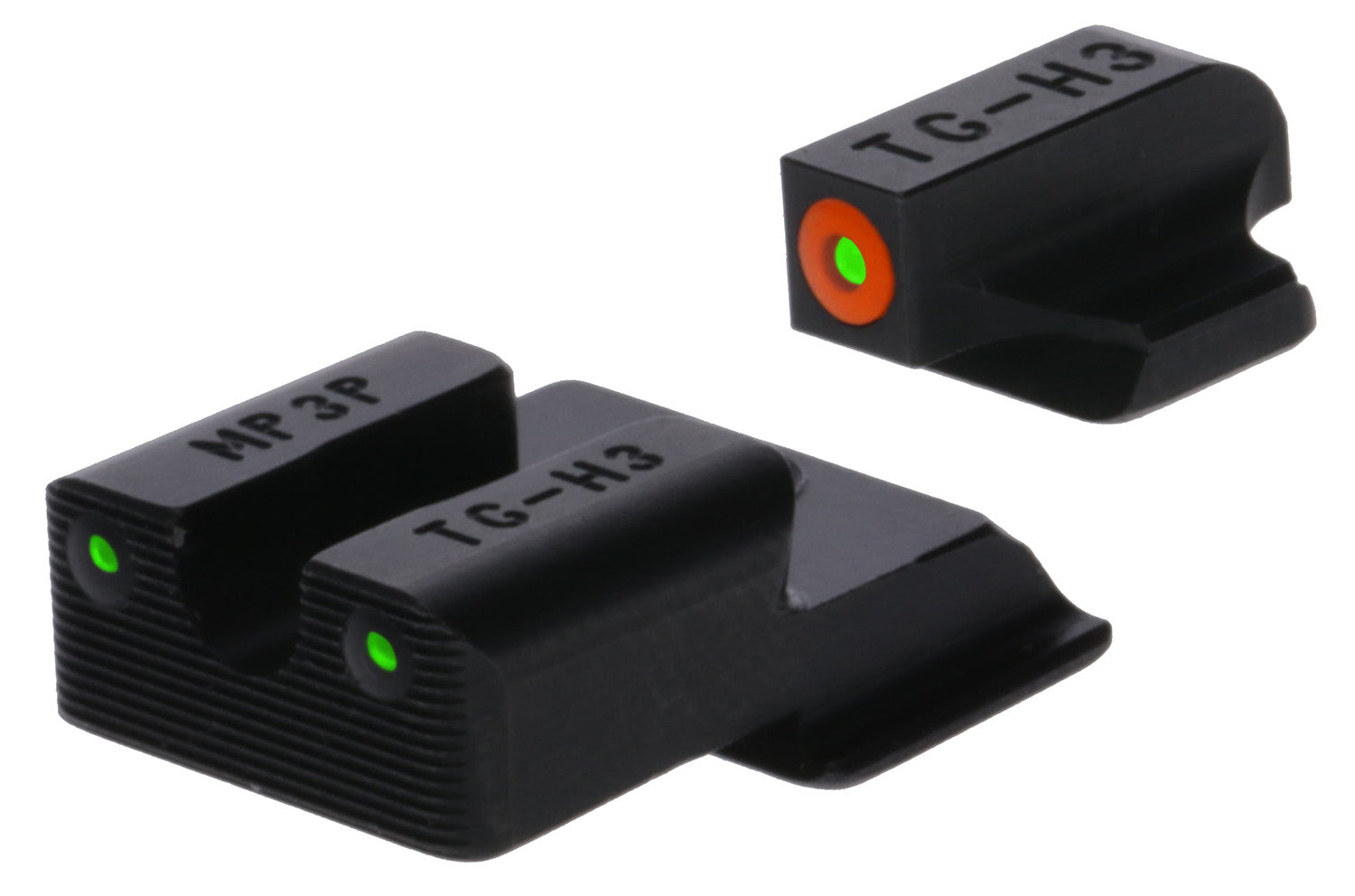 TruGlo TGTG231MP4C Tritium Pro Night Sight Set Green Tritium Orange Outline Front & Green Tritium Rear for Springfield