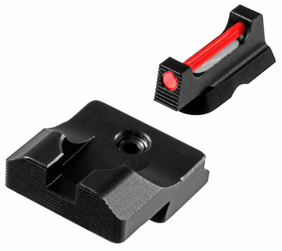 TruGlo TGTG132MP Fiber-Optic Pro Red Front Sight with Blacked-Out Rear for S&W M&P Series
