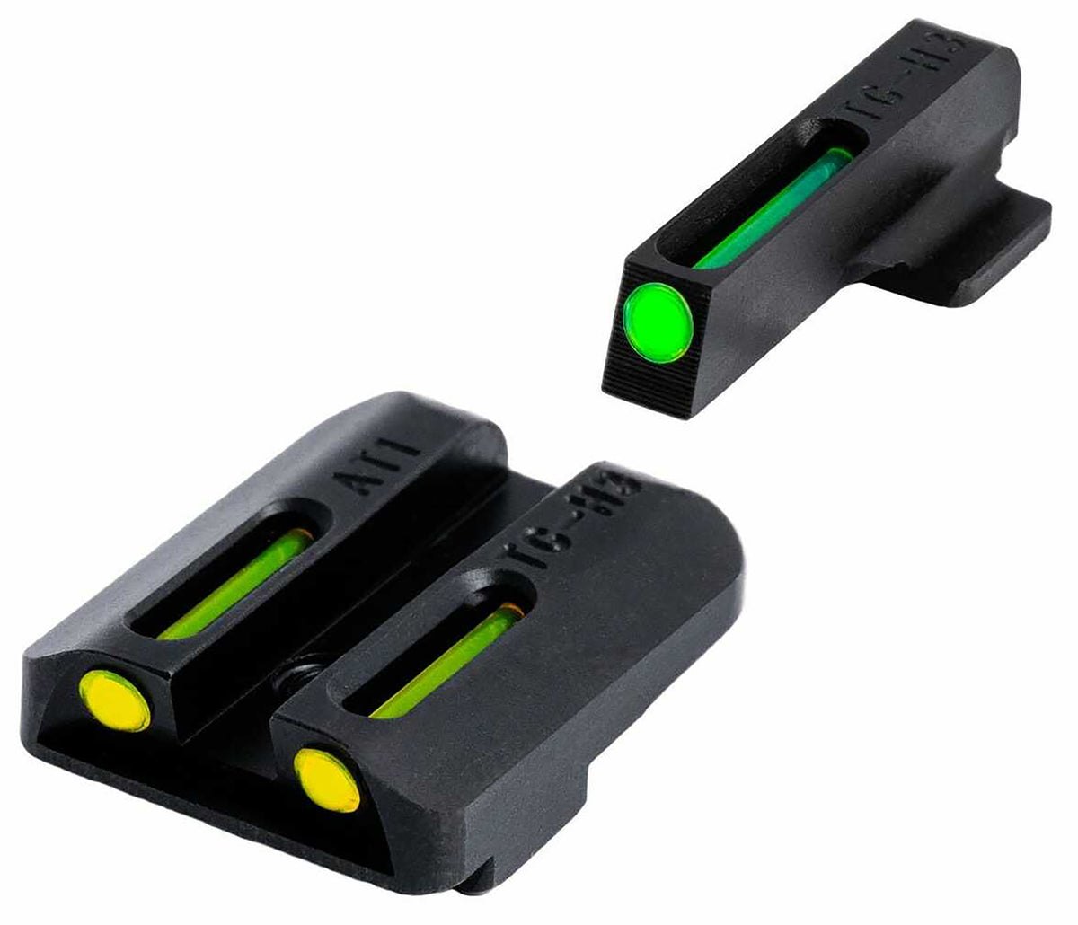 TruGlo TGTG131NT1Y TFO Tritium & Fiber Optic Sight Set Green/Yellow for 1911 Government 5"