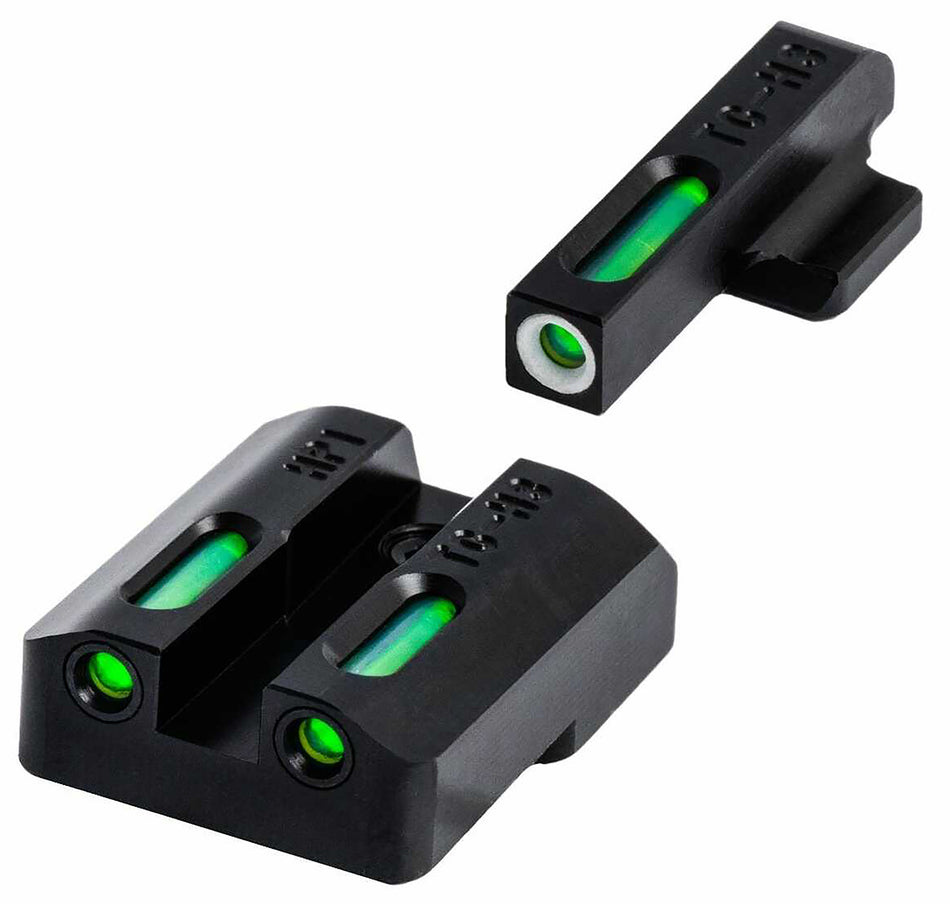 TruGlo TGTG13CZ2A TFX Tritium & Fiber Optic Sight Set Green/White Outline for CZ Pistols
