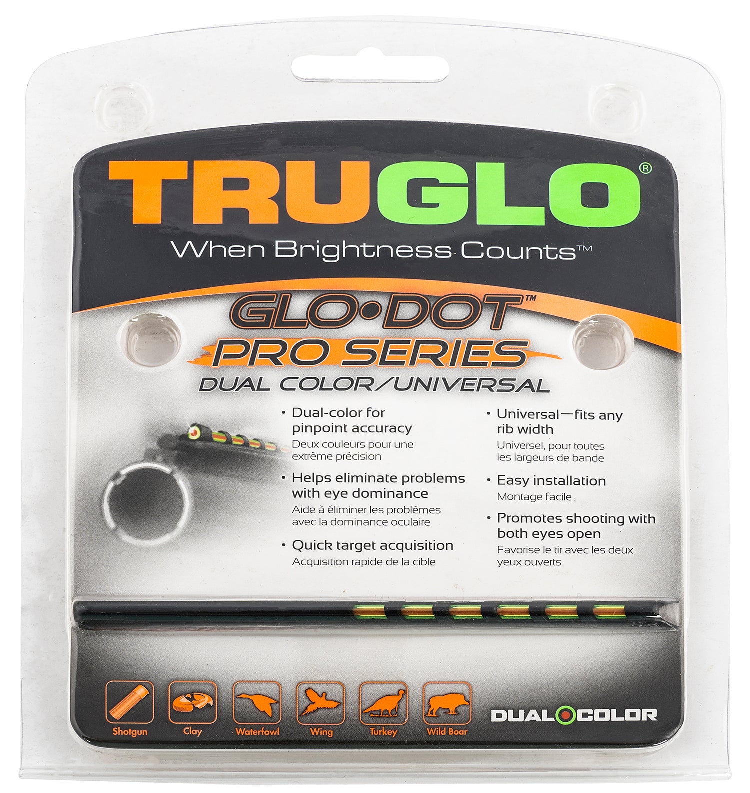 TruGlo TG-TG104D Glo-Dot Pro Series Universal Dual Fiber Optic Shotgun Sight