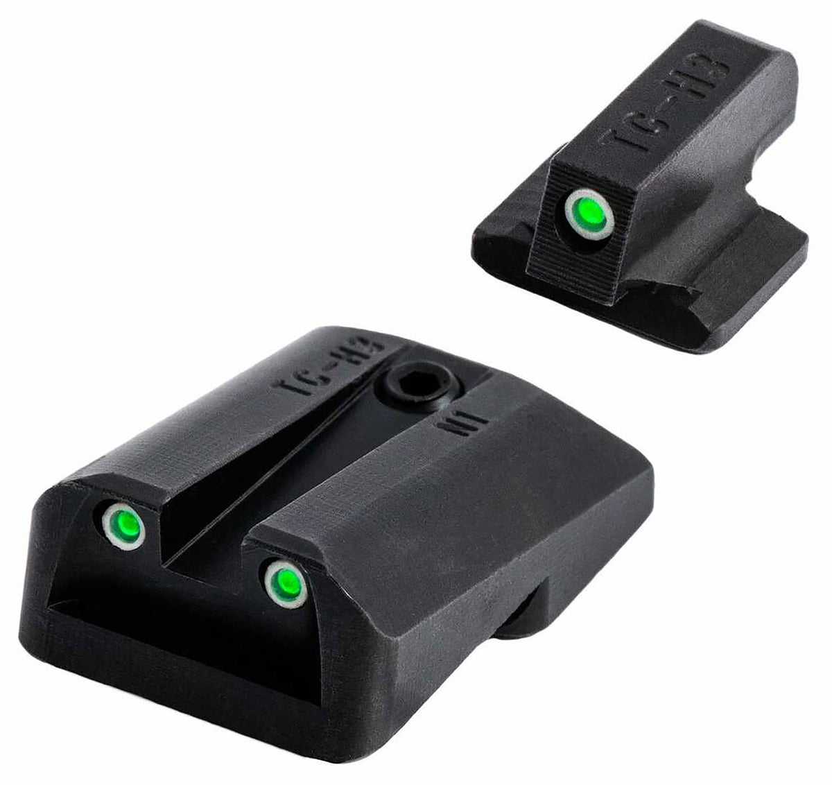 TruGlo TGTG231F3W Tritium Pro Night Sight Set - White Outline Front & Green Tritium Rear