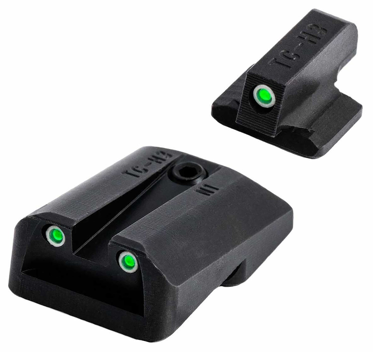 TruGlo TGTG231F3W Tritium Pro Night Sight Set - White Outline Front & Green Tritium Rear