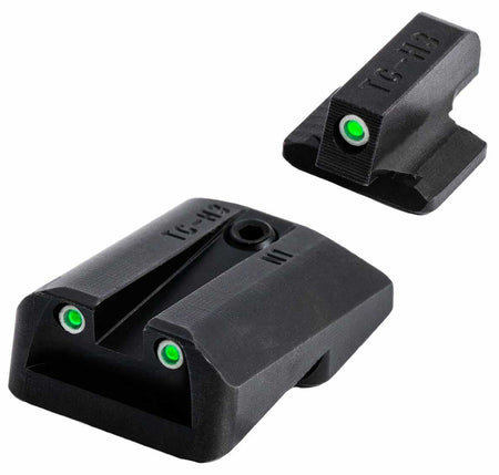 TruGlo TGTG231N2W Tritium Pro Night Sight Set Green Tritium White Outline for 1911 5in Government 9mm 40 S&W