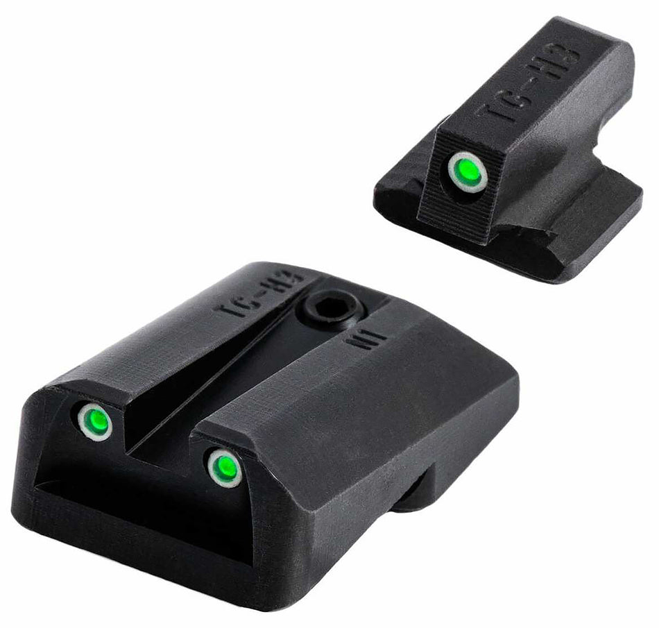 TruGlo TGTG231N2W Tritium Pro Night Sight Set Green Tritium White Outline for 1911 5in Government 9mm 40 S&W