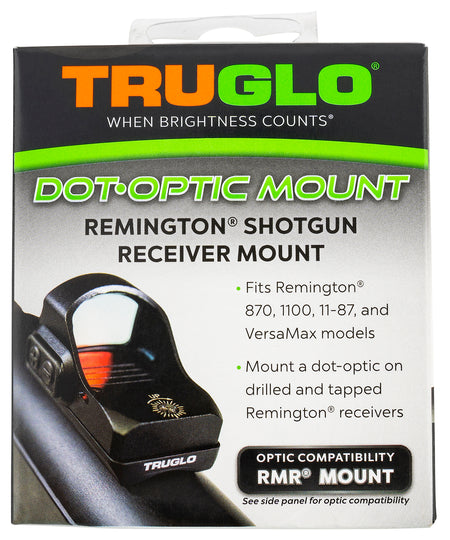 TruGlo TGTG8955R2 Shotgun Receiver Red Dot Mount Black for Remington Trijicon RMR