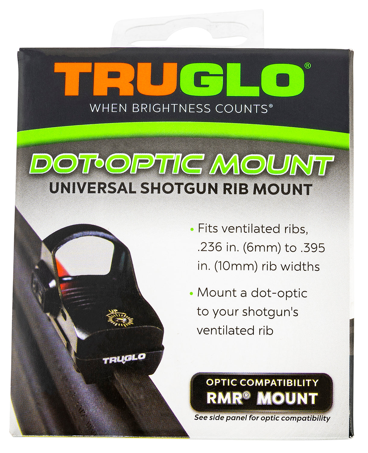 TruGlo TGTG8954U2 Universal Shotgun Rib Mount for Trijicon RMR Red Dot Black