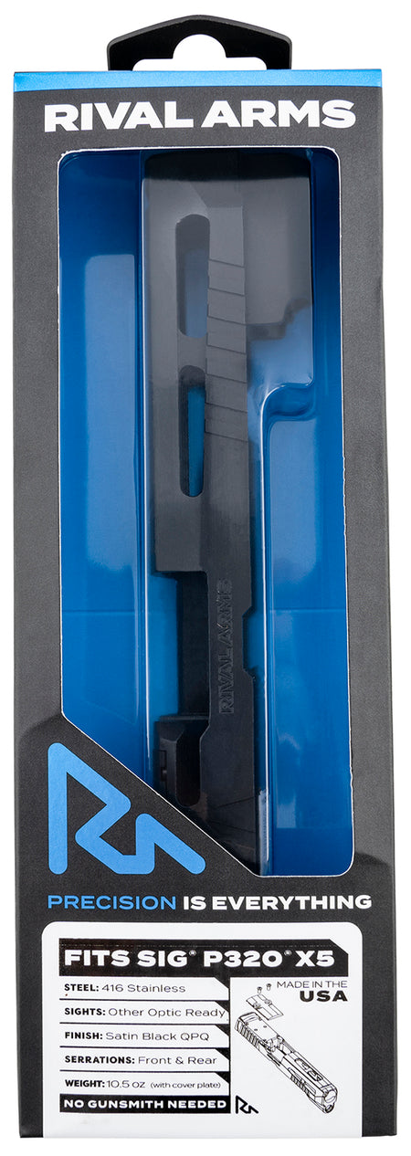Rival Arms RA10P502A Faction Series Slide A1 Sig P320 X-Five Docter Cut Black 17-4 Stainless