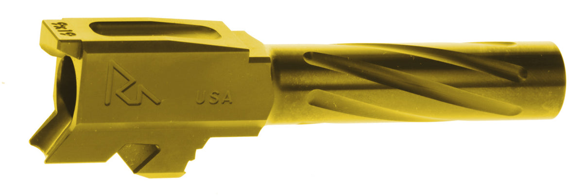 Rival Arms RA20G301E Precision V1 9mm Luger Drop-In Barrel 3.41" Gold PVD for Glock 43 & 43X