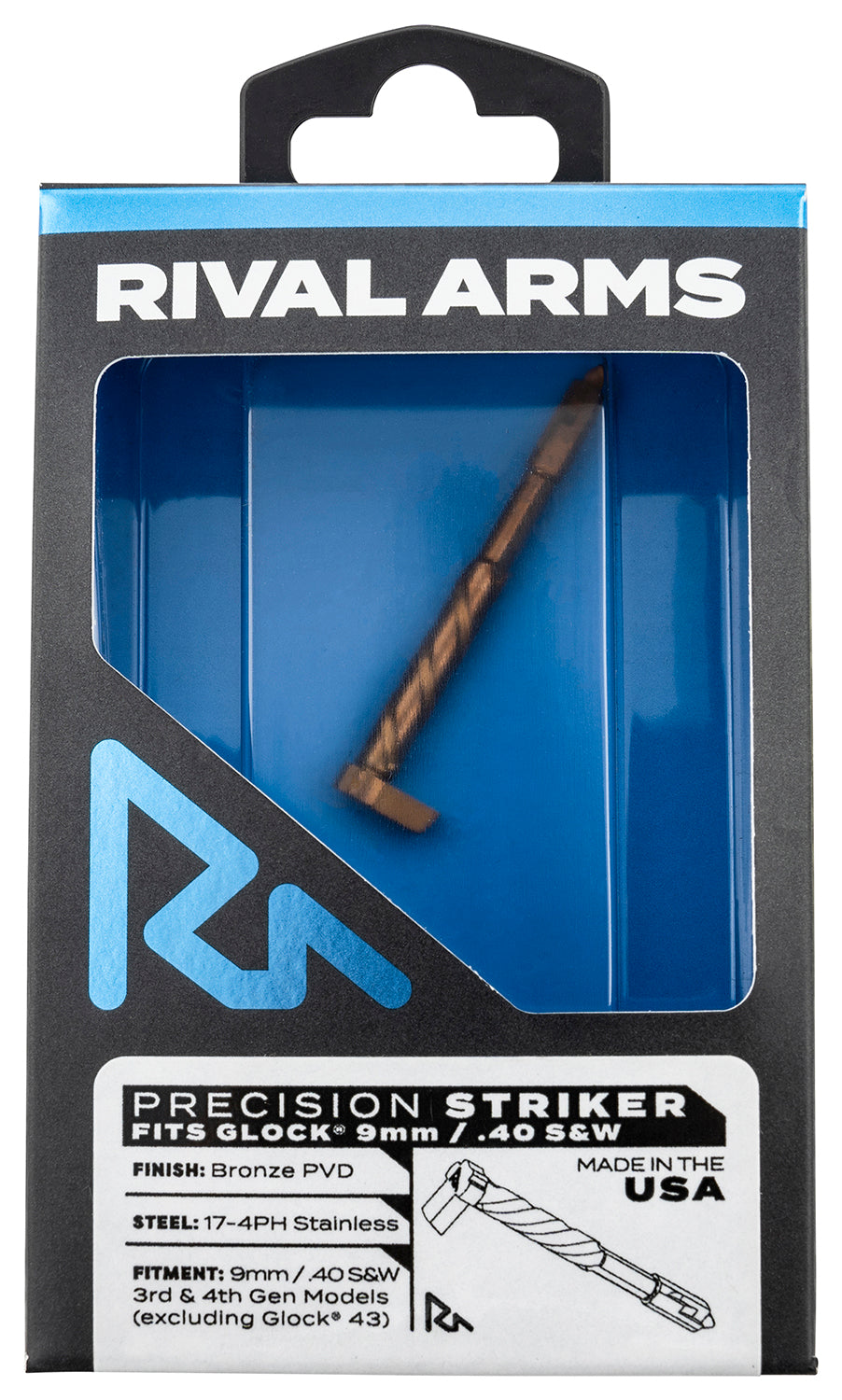 Rival Arms RARA40G001C Precision Striker 9mm/40 S&W for Glock Gen3-4 Bronze 17-4 Stainless