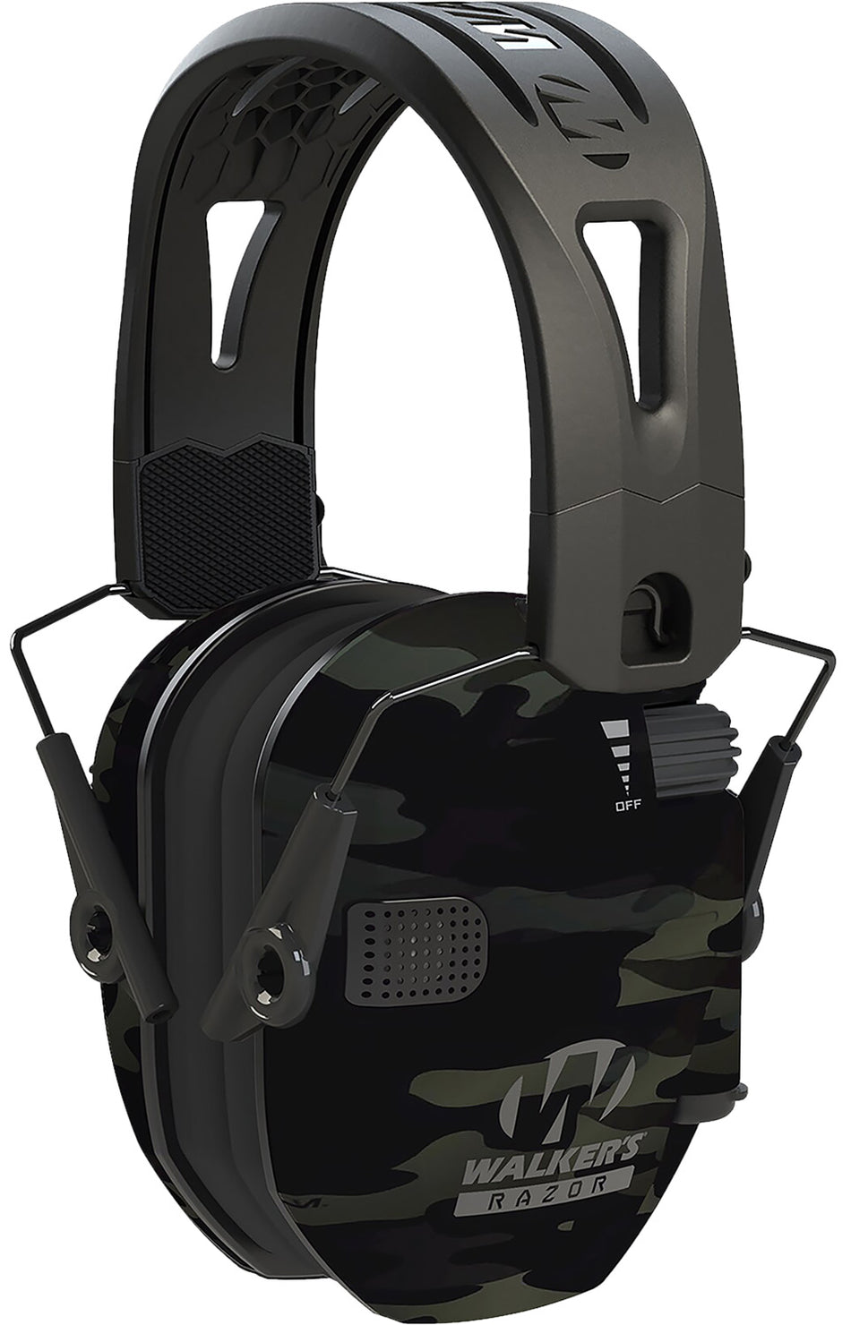 Walker's GWPRSEMRHMCCG Razor Tacti-Grip 23 dB Electronic Muff Over the Head Gray MultiCam/Black Polymer