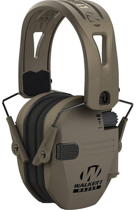 Walker's GWPRSEMRHMFDE Razor Tacti-Grip 23 dB Electronic Muff Over the Head Flat Dark Earth Polymer