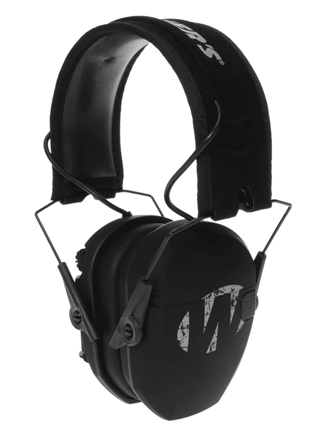Walker's GWPRSEMFS Razor Slim Freedom Electronic Muff 23 dB Over the Head Black Distressed Walker's Logo