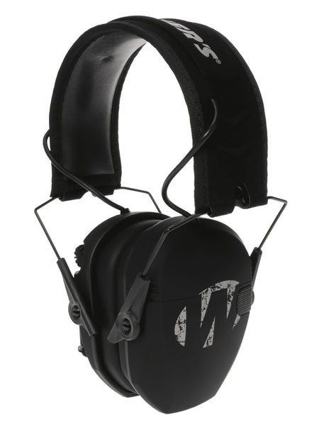 Walker's GWPRSEMFS Razor Slim Freedom Electronic Muff 23 dB Over the Head Black Distressed Walker's Logo