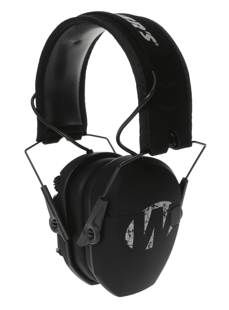 Walker's GWPRSEMFS Razor Slim Freedom Electronic Muff 23 dB Over the Head Black Distressed Walker's Logo