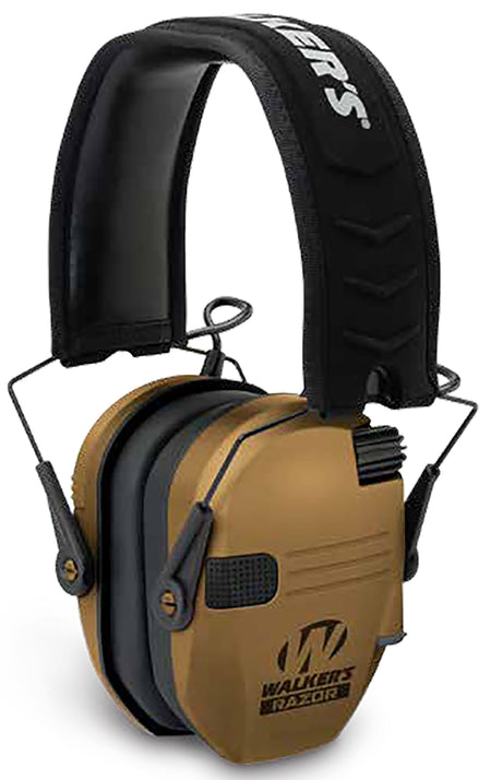 Walker's GWPRSEMBB Razor Slim Electronic Hearing Muff 23 dB Over the Head Battle Brown/Black Polymer