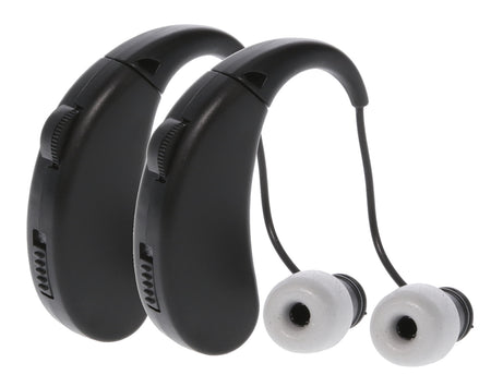 Walker's GWPRCHUE2PK Ultra Ear BTE Hearing Enhancer 22 dB Behind the Ear Rechargeable 2 Pack