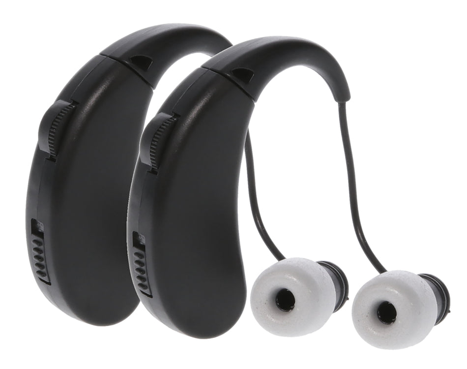 Walker's GWPRCHUE2PK Ultra Ear BTE Hearing Enhancer 22 dB Behind the Ear Rechargeable 2 Pack