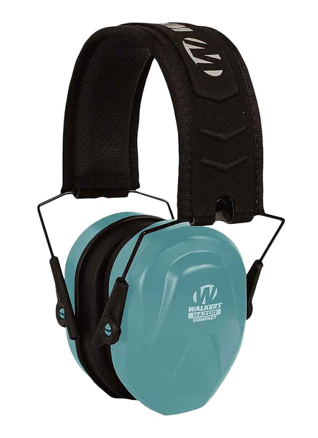 Walker's GWPCRPASTL Razor Compact Passive Muff 24 dB Over-the-Head Teal/Black Youth/Women